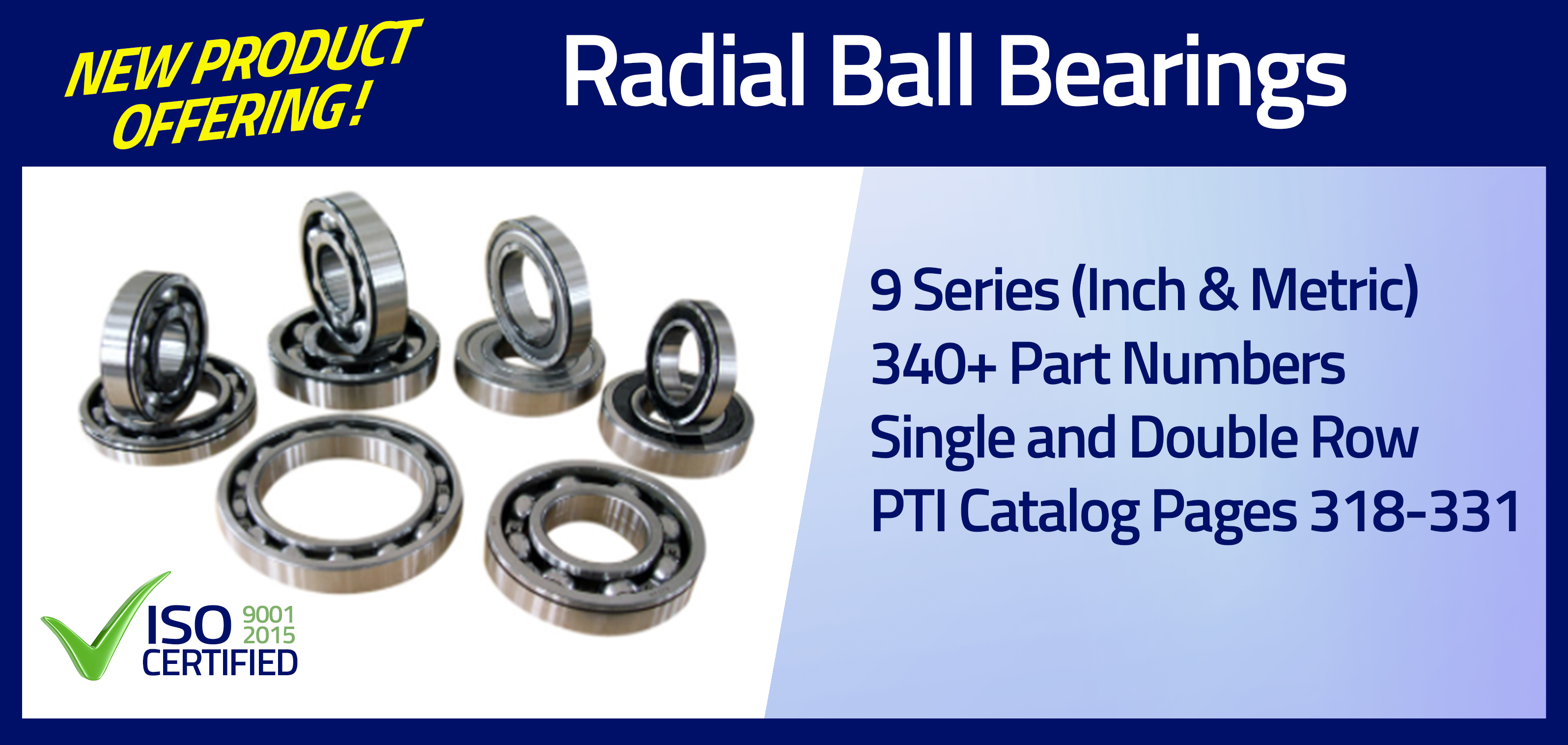 New Product Offering Radial Ball Bearings P.T. International
